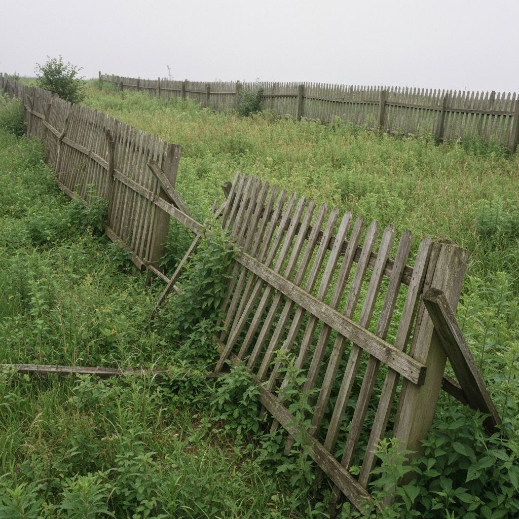 Privacy Fence Build before
