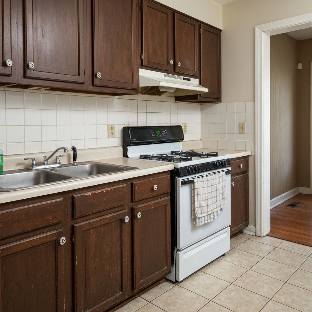 Cabinet Refinishing before